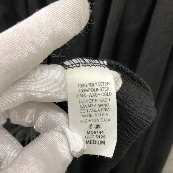 NWT Three Bird Nest Ellie Ruffle Midi Dress M Cami Black Crepe Scoop Neck Loose - Picture 10 of 10